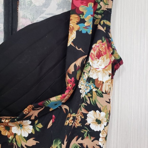 ACEVOG Floral print Pinup rock a billy Style Dress woman's size small - Picture 7 of 8